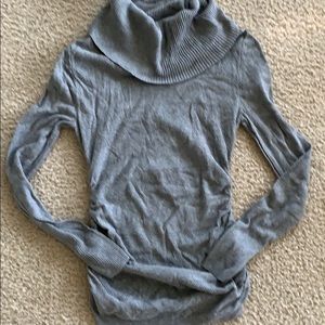 Ruched cowl neck or off shoulder maternity sweater